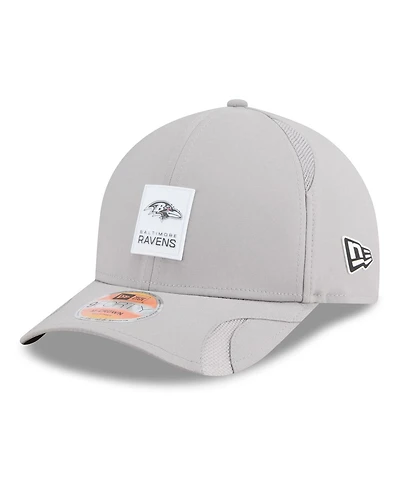 New Era Men's Gray Baltimore Ravens 2025 Sideline M-crown 9FORTY Adjustable Hat