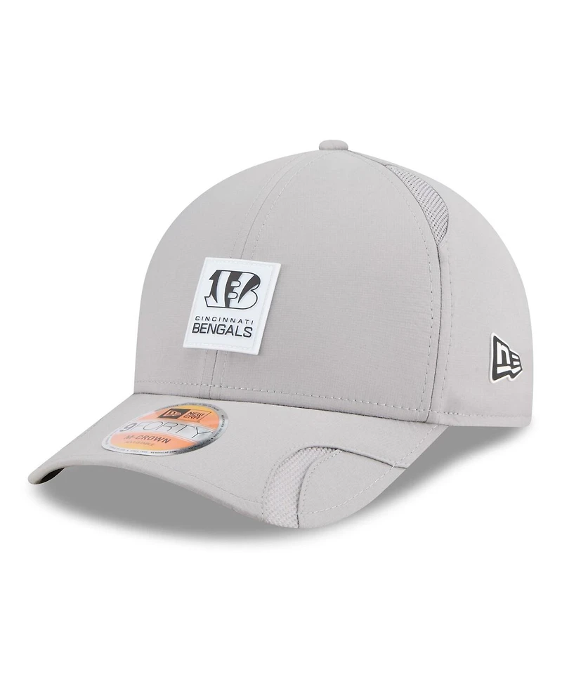 New Era Men's Gray Cincinnati Bengals 2025 Sideline M-Crown 9FORTY Adjustable Hat