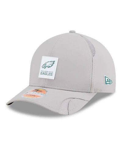 New Era Men's Gray Philadelphia Eagles 2025 Sideline M-crown 9FORTY Adjustable Hat