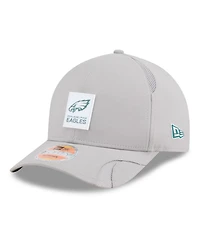 New Era Men's Gray Philadelphia Eagles 2025 Sideline M-crown 9FORTY Adjustable Hat