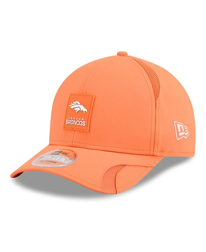 New Era Men's Orange Denver Broncos 2025 Sideline M-crown 9FORTY Adjustable Hat