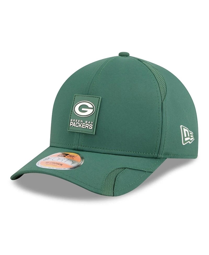 New Era Men's Green Green Bay Packers 2025 Sideline M-Crown 9FORTY Adjustable Hat