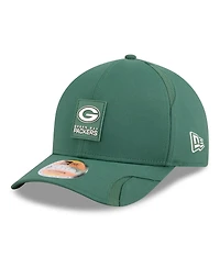 New Era Men's Green Green Bay Packers 2025 Sideline M-Crown 9FORTY Adjustable Hat