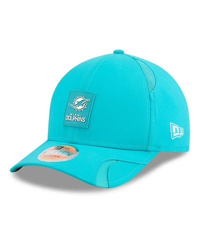 New Era Men's Aqua Miami Dolphins 2025 Sideline M-crown 9FORTY Adjustable Hat