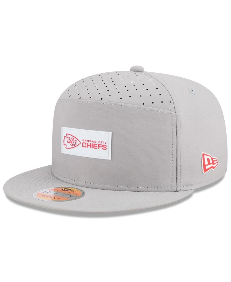 New Era Men's Kansas City Chiefs 2025 Sideline Split Panel 9FIFTY Snapback Hat