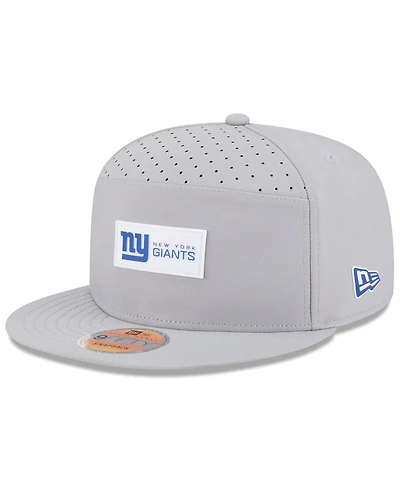 New Era Men's Gray New York Giants 2025 Sideline Split Panel 9FIFTY Snapback Hat