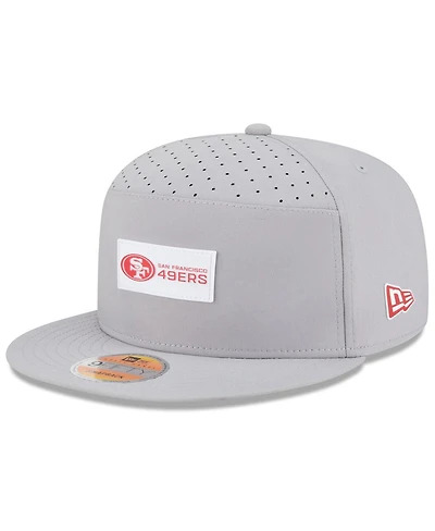 New Era Men's Gray San Francisco 49ers 2025 Sideline Split Panel 9FIFTY Snapback Hat