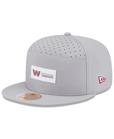 New Era Men's Gray Washington Commanders 2025 Sideline Split Panel 9FIFTY Snapback Hat