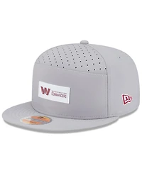 New Era Men's Gray Washington Commanders 2025 Sideline Split Panel 9FIFTY Snapback Hat
