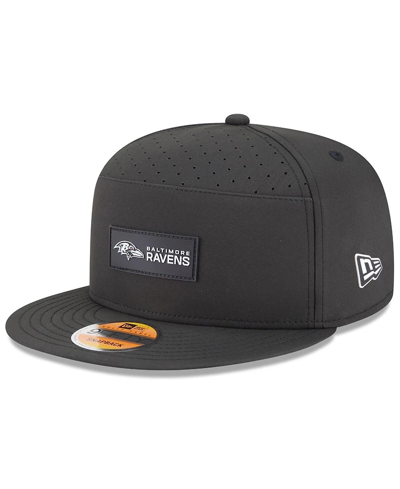New Era Men's Baltimore Ravens 2025 Sideline Split Panel 9FIFTY Snapback Hat