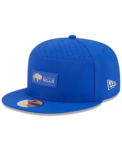 New Era Men's Royal Buffalo Bills 2025 Sideline Throwback Split Panel 9FIFTY Snapback Hat