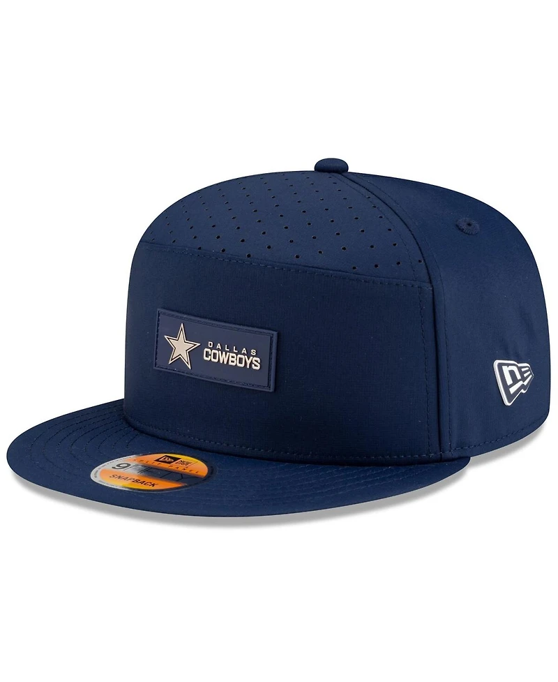 New Era Men's Navy Dallas Cowboys 2025 Sideline Split Panel 9FIFTY Snapback Hat
