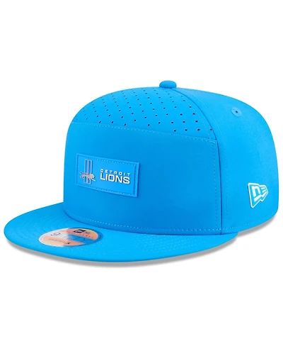 New Era Men's Blue Detroit Lions 2025 Sideline Throwback Split Panel 9FIFTY Snapback Hat
