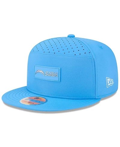 New Era Men's Powder Blue Los Angeles Chargers 2025 Sideline Split Panel 9FIFTY Snapback Hat