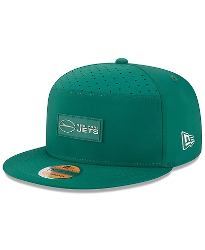 New Era Men's Green New York Jets 2025 Sideline Split Panel 9FIFTY Snapback Hat