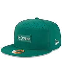 New Era Men's Green New York Jets 2025 Sideline Split Panel 9FIFTY Snapback Hat