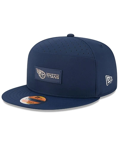 New Era Men's Navy Tennessee Titans 2025 Sideline Split Panel 9FIFTY Snapback Hat