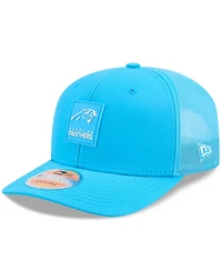 New Era Men's Blue Carolina Panthers 2025 Sideline 9SEVENTY Trucker Adjustable Hat