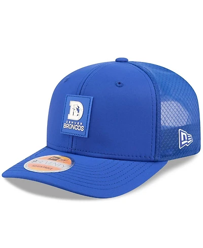 New Era Men's Royal Denver Broncos 2025 Sideline Throwback 9SEVENTY Trucker Adjustable Hat