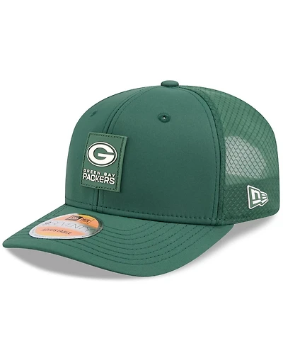 New Era Men's Green Green Bay Packers 2025 Sideline 9SEVENTY Trucker Adjustable Hat