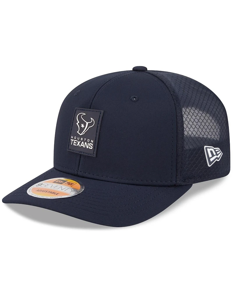 New Era Men's Navy Houston Texans 2025 Sideline 9SEVENTY Trucker Adjustable Hat