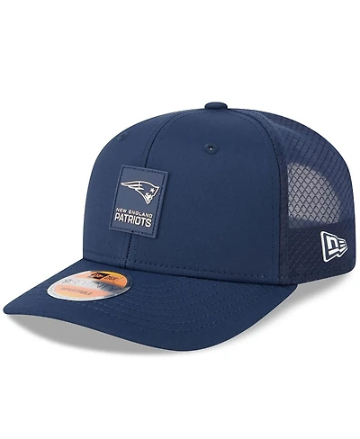 New Era Men's Navy New England Patriots 2025 Sideline 9SEVENTY Trucker Adjustable Hat