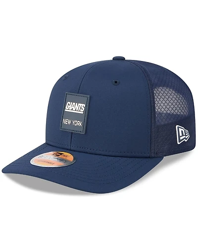 New Era Men's Navy New York Giants 2025 Sideline Throwback 9SEVENTY Trucker Adjustable Hat