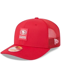 New Era Men's Scarlet San Francisco 49ers 2025 Sideline 9SEVENTY Trucker Adjustable Hat