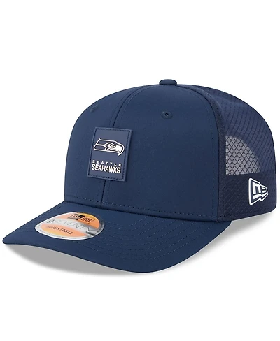 New Era Men's College Navy Seattle Seahawks 2025 Sideline 9SEVENTY Trucker Adjustable Hat