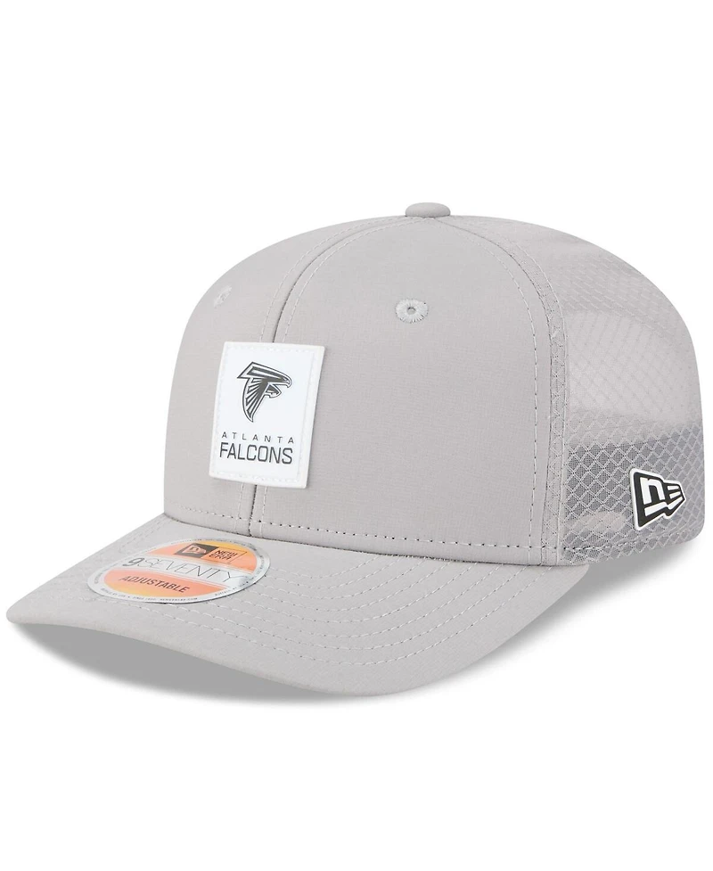 New Era Men's Gray Atlanta Falcons 2025 Sideline 9SEVENTY Adjustable Trucker Hat