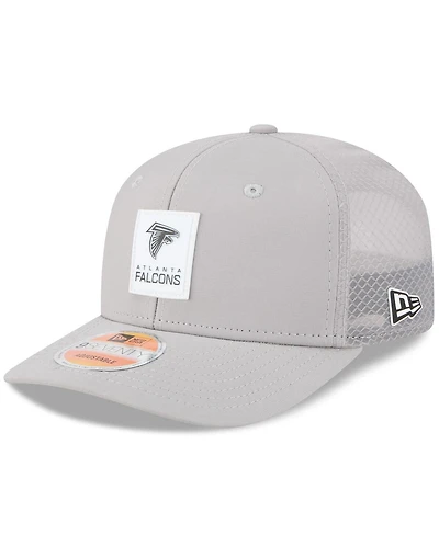 New Era Men's Gray Atlanta Falcons 2025 Sideline 9SEVENTY Adjustable Trucker Hat