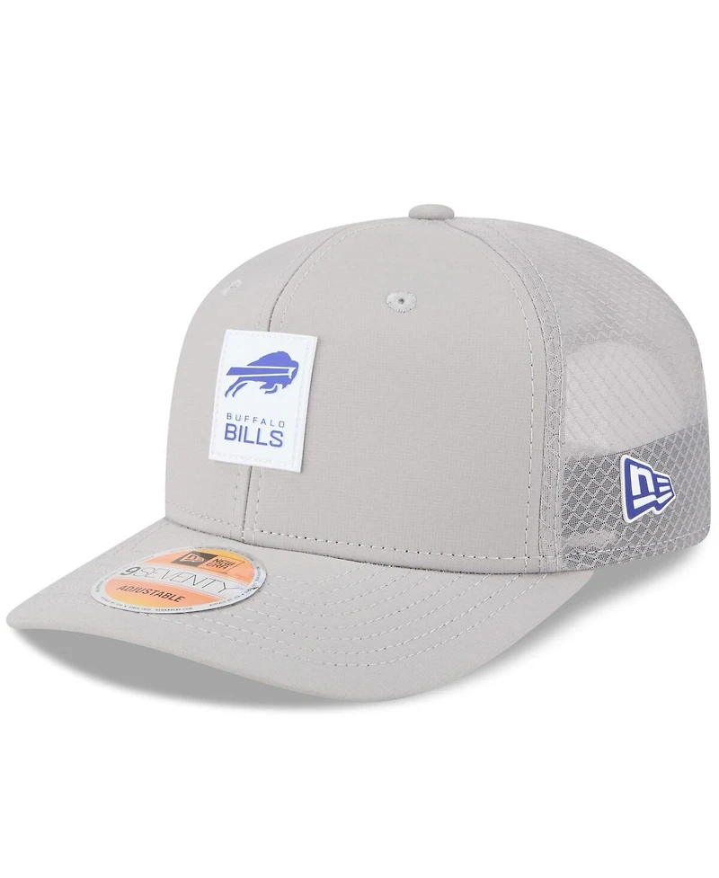 New Era Men's Gray Buffalo Bills 2025 Sideline 9SEVENTY Adjustable Trucker Hat