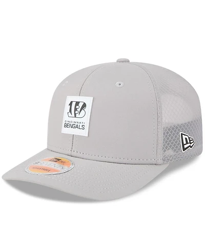 New Era Men's Gray Cincinnati Bengals 2025 Sideline 9SEVENTY Adjustable Trucker Hat