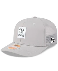 New Era Men's Gray Cincinnati Bengals 2025 Sideline 9SEVENTY Adjustable Trucker Hat
