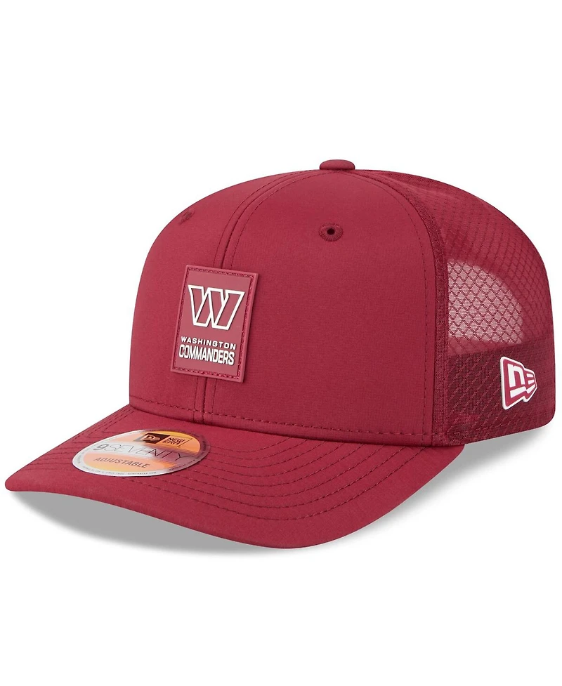 New Era Men's Burgundy Washington Commanders 2025 Sideline 9SEVENTY Trucker Adjustable Hat