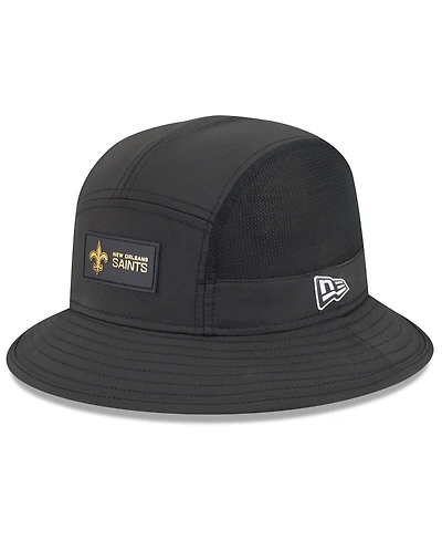 New Era Men's Black Orleans Saints 2025 Sideline Bucket Hat