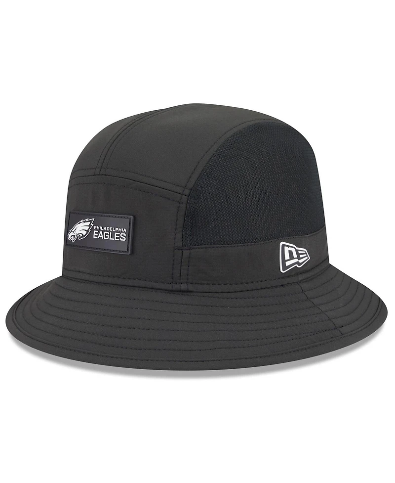 New Era Men's Black Philadelphia Eagles 2025 Sideline Bucket Hat