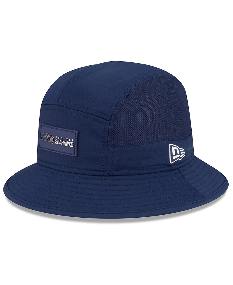New Era Men's College Navy Seattle Seahawks 2025 Sideline Bucket Hat