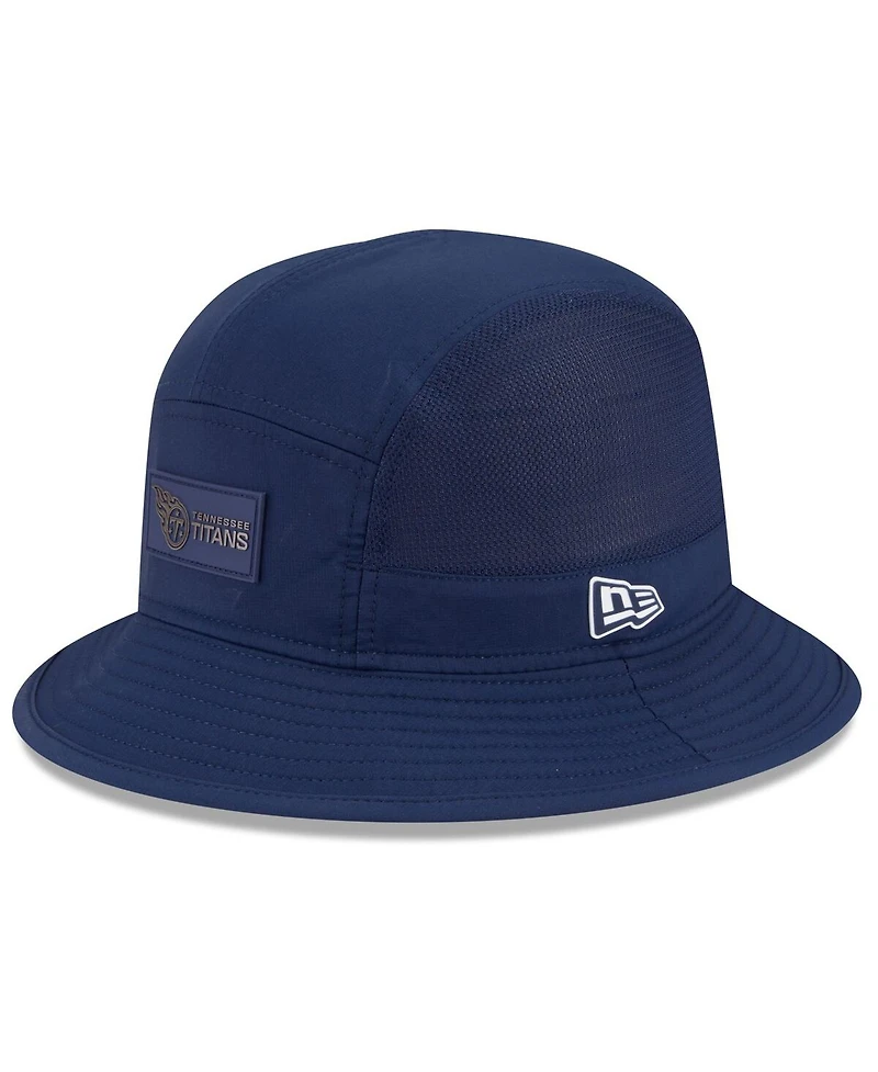 New Era Men's Navy Tennessee Titans 2025 Sideline Bucket Hat