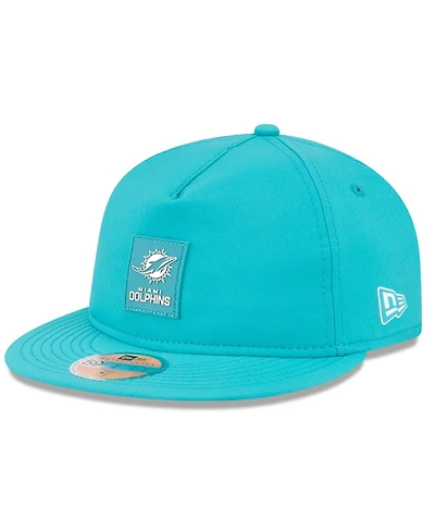 New Era Men's Aqua Miami Dolphins 2025 Sideline Retro Crown 59FIFTY Fitted Hat