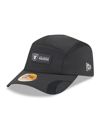 New Era Men's Black Las Vegas Raiders 2025 Sideline Runner Adjustable Hat