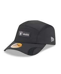 New Era Men's Black Las Vegas Raiders 2025 Sideline Runner Adjustable Hat
