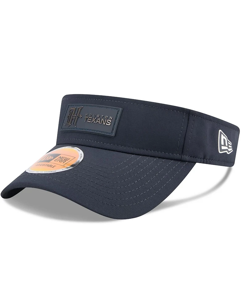 New Era Men's Navy Houston Texans 2025 Sideline H-Town Visor Hat
