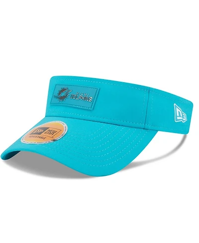 New Era Men's Aqua Miami Dolphins 2025 Sideline Visor Hat