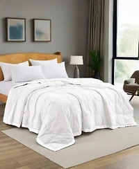 Unikome Oversized Lightweight Satin Trim Feather Down Blanket
