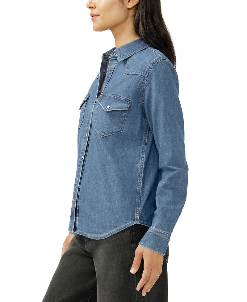 Silver Jeans Co. Women's Western Denim Shirt