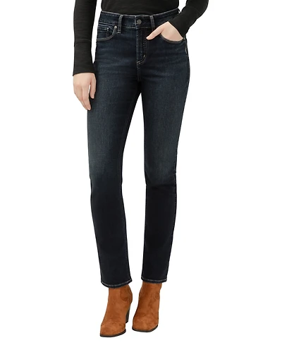 Silver Jeans Co. Women's Avery High Rise Curvy Fit Straight Leg