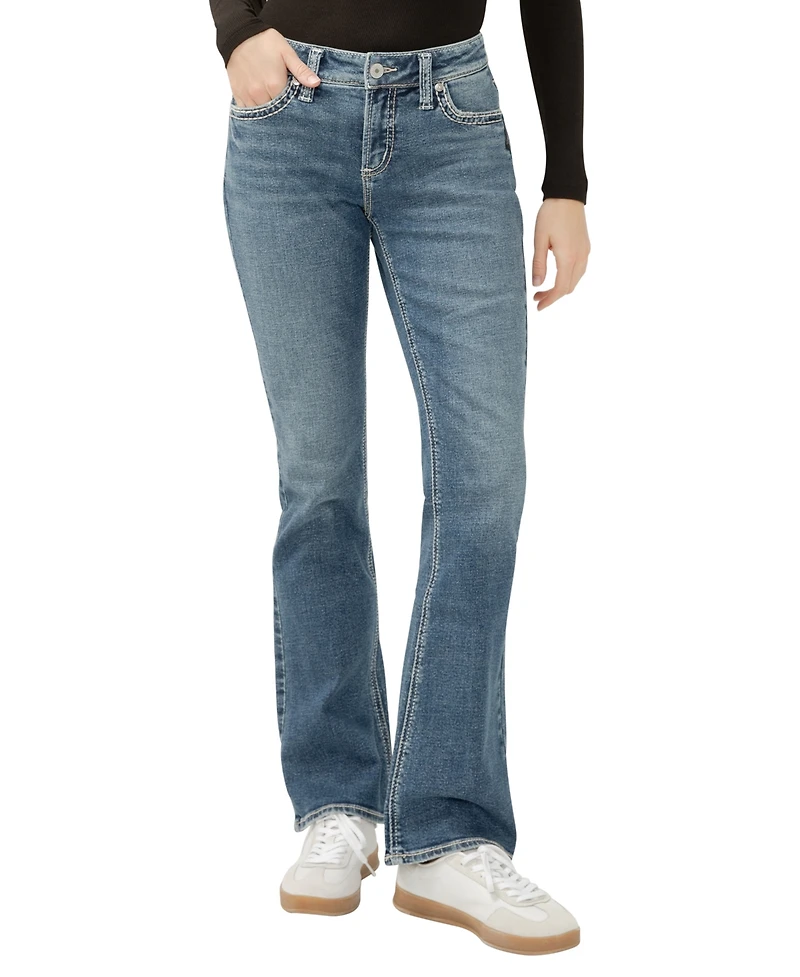 Silver Jeans Co. Women's Elyse Mid Rise Comfort Fit Bootcut