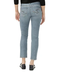 Silver Jeans Co. Women's Elyse Mid Rise Comfort Fit Straight Leg