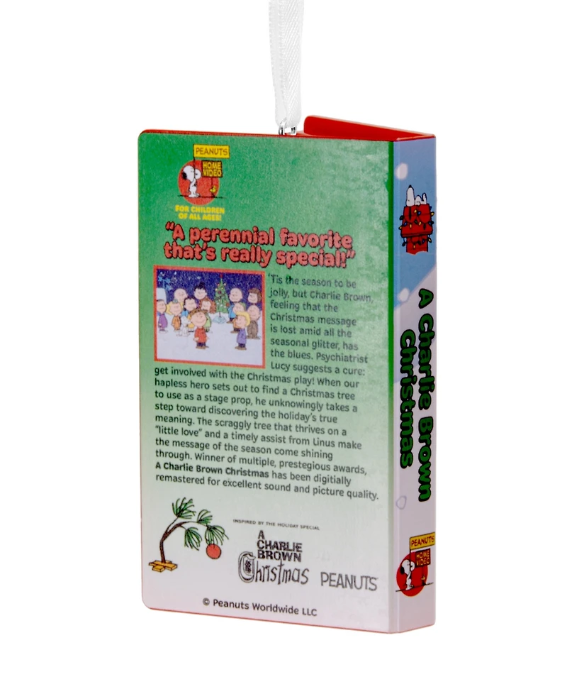 Hallmark Peanuts A Charlie Brown Christmas Retro Video Cassette Case Christmas Tree Ornament